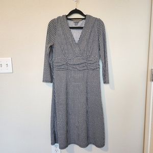 Ann Taylor Black and White Patterned Dress